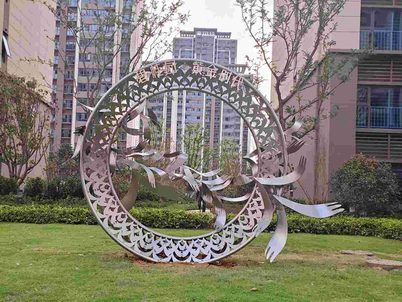 湖南碧桂園小區不銹鋼雕塑